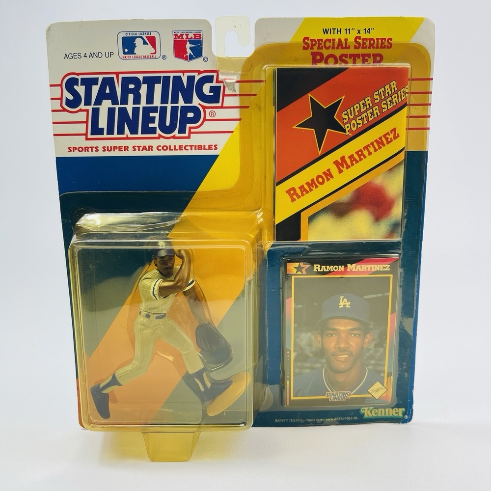 1992 Starting Lineup MLB Ramon Martinez LA Dodgers Action Card Poster